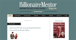 Desktop Screenshot of billionairementormagazine.com