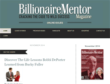 Tablet Screenshot of billionairementormagazine.com